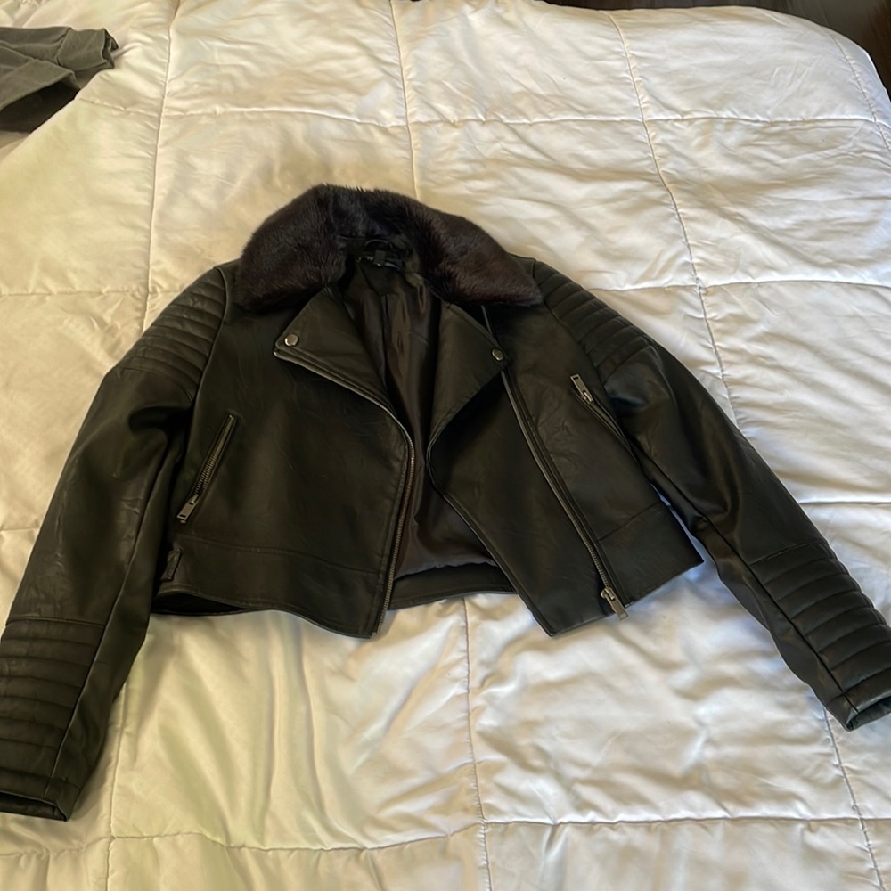 faux leather jacket